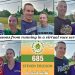 Photo collage with six photos, five showing a man and woman standing together. Text in the middle says, "Lessons from running in a virtual race series."